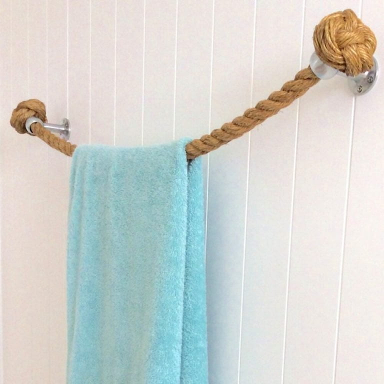 Stylish Nautical Bathroom Rope Towel Rail