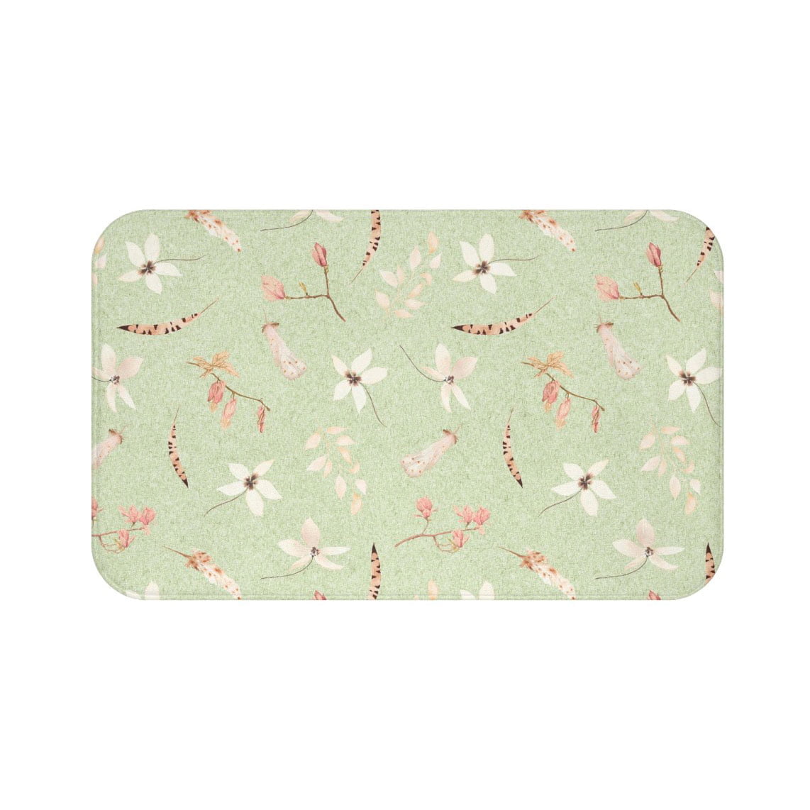 Boho Style Green Floral Microfiber Bath Mat – Comfortable & Non-Slip –  Ozscape Designs: Bathroom Decor & Bedroom Decor for Kids & You