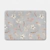 Wahsable, quick dry non skid gray boho floral bath mat