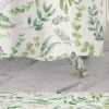 Botanical Green Leaves Shower Curtain Print