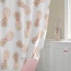 Pineapple Shower Curtain with Water-Repellent Fabric - Tropical Vibe for Your Bathroom
