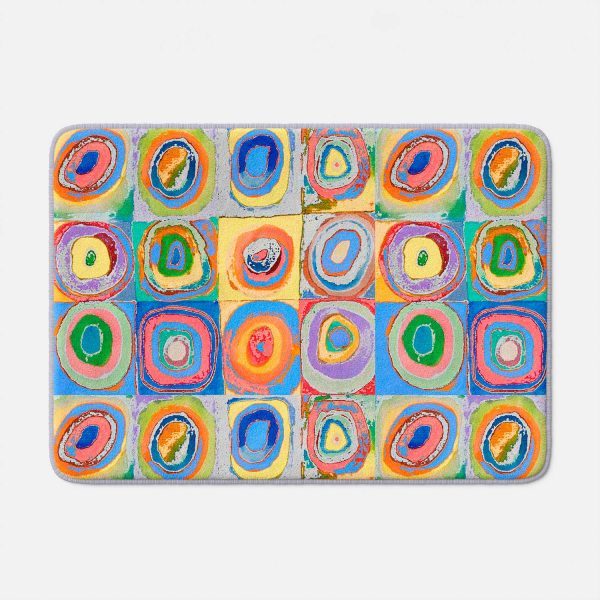 Colorful Abstract non slip memory foam bath mat