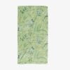 Elegant Leafy Green Apple Green Watercolor Floral Bath Towel by Ozscape Designs