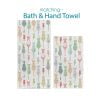 Floral Cats Printed Bath and Hand Towel Set by Ozscape Designs