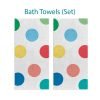 Complete Colorful Polka Dot Pattern Bath Towel Set for Kids by Ozscape Designs