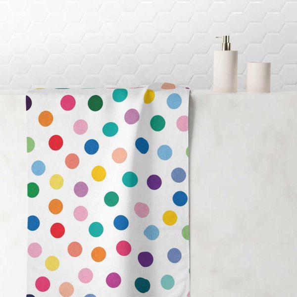Bright Polka Dot Pattern Hand Towel for Kids by Ozscape Designs
