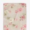 Shabby chic farmhouse floral beige towels with pink floral