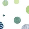 Close-Up of White towel pattern with Navy, Blue, and Green Textured Polka Dot Pattern on Bath Towel by Ozscape Designs