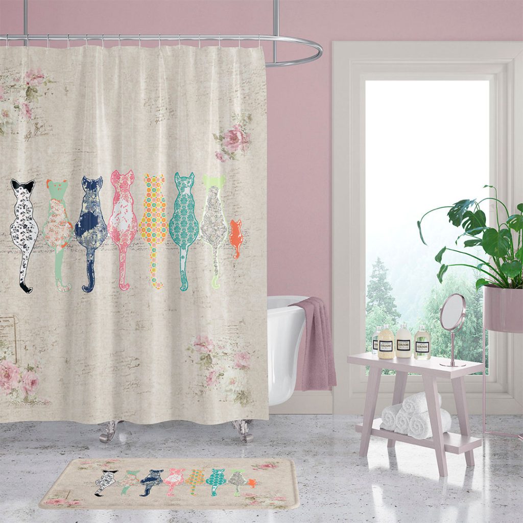 Pastel Fox, Shower Curtain
