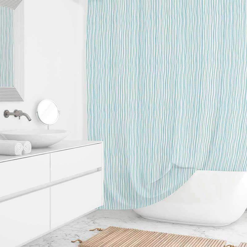 Coastal Blue Shower Curtain for Your Beach Bathroom Decor Coral