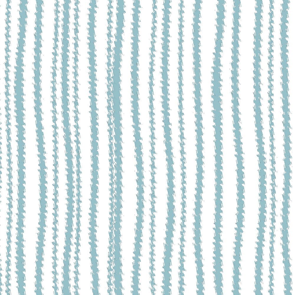 Wavy aqua eggshell Blue Striped Shower Curtain Fabric Print
