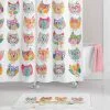 Curtain Liner & mildew free fabric shower curtain with colorful owls