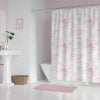 Pink Butterflies Fabric Shower Curtain