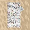 Playful beach towel with a vibrant crazy cars pattern.